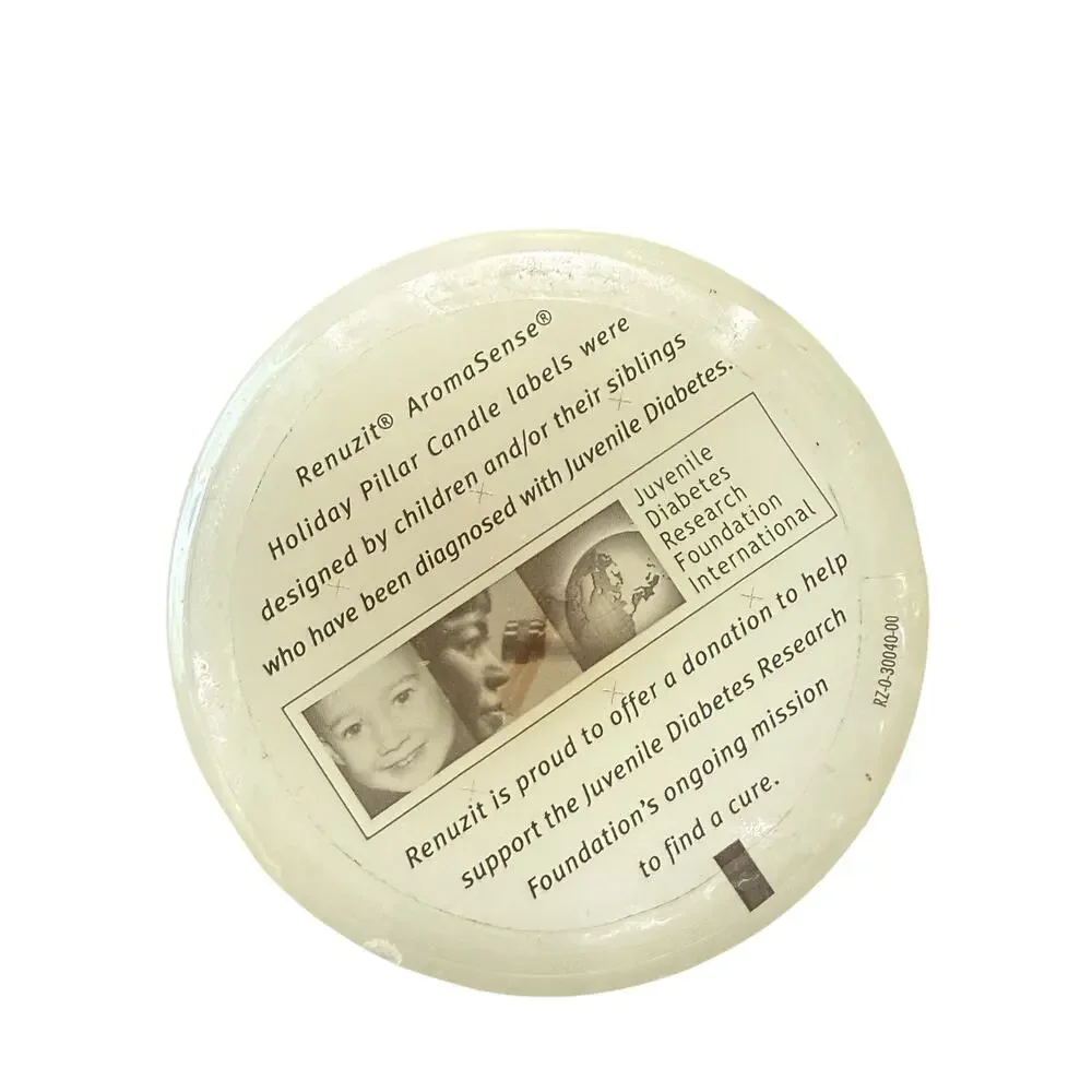Renuzit Longlast AromaSense 3 Pillar Candles‎ Apple Cinnamon Gingerbread Vanilla